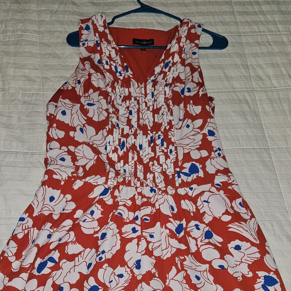 Banana Republic Orange and Blue Dress